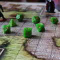 Opaque Acrylic Set of 7 TTRPG Dice - Acid Splash