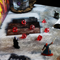 Transparent Acrylic Set of 7 TTRPG Dice - Cambion Crimson