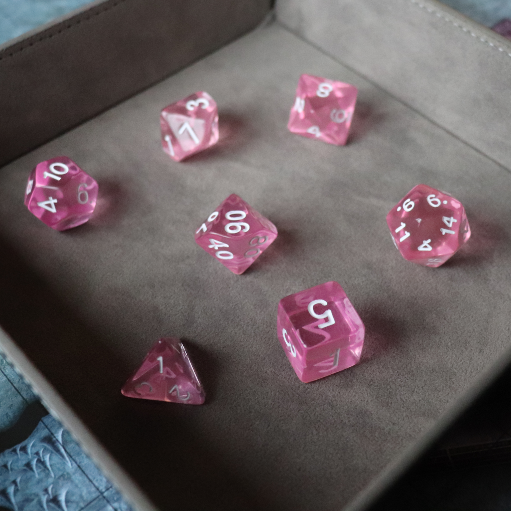 Faux Leather Pop UP Dice Tray - Cleric Silver (2 Styles Available)