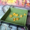 Faux Leather Pop UP Dice Tray - Druid's Moss (2 Styles Available)