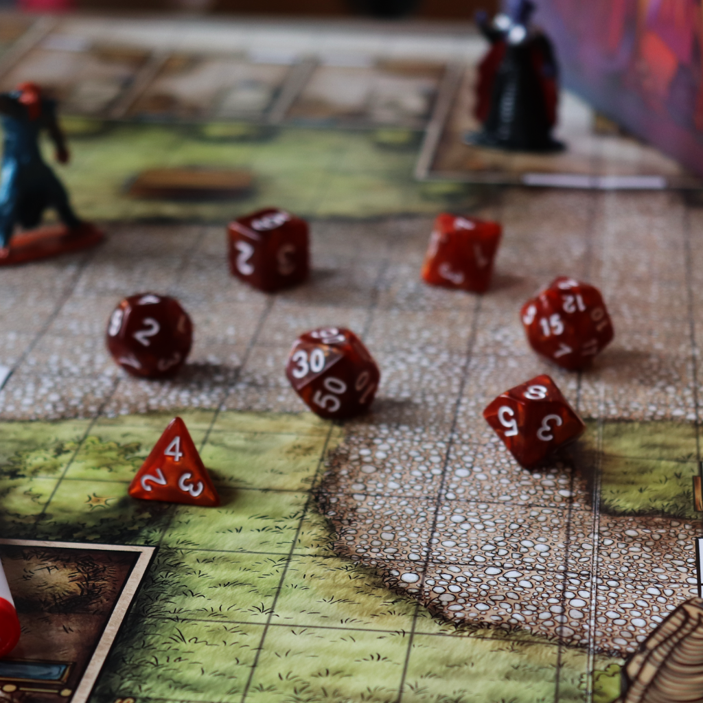 Opaque Acrylic Set of 7 TTRPG Dice - Fighter's Rust