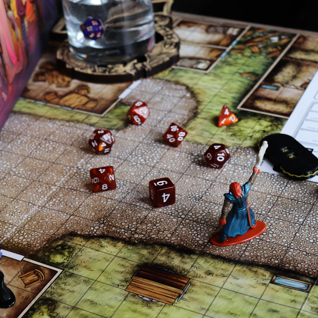 Opaque Acrylic Set of 7 TTRPG Dice - Fighter's Rust