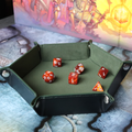 Hexagon Faux Leather Pop UP Dice Tray - Haggard