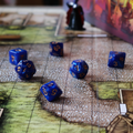 Opaque Acrylic Set of 7 TTRPG Dice - Underdark Indigo