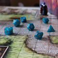 Opaque Acrylic Set of 7 TTRPG Dice - Kraken Blue