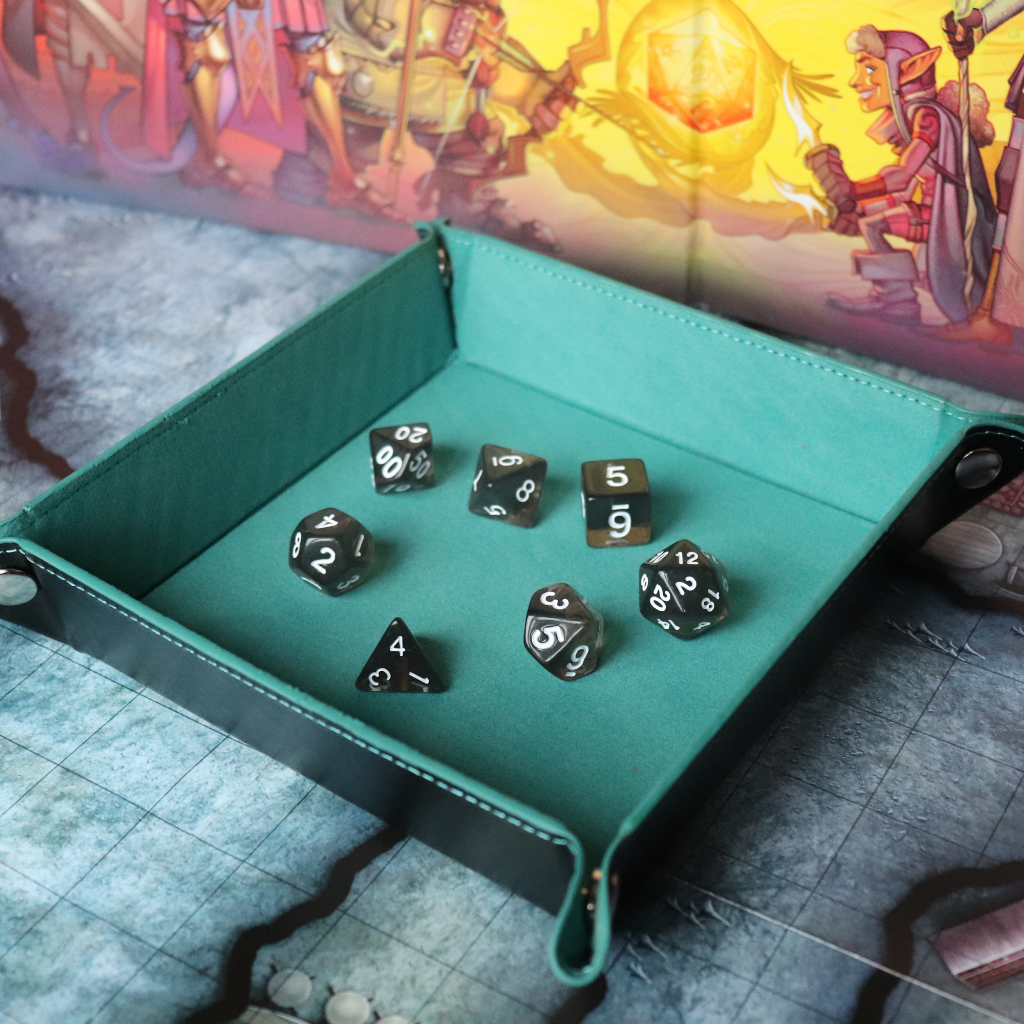 Faux Leather Pop UP Dice Tray - Marid (2 Styles Available)