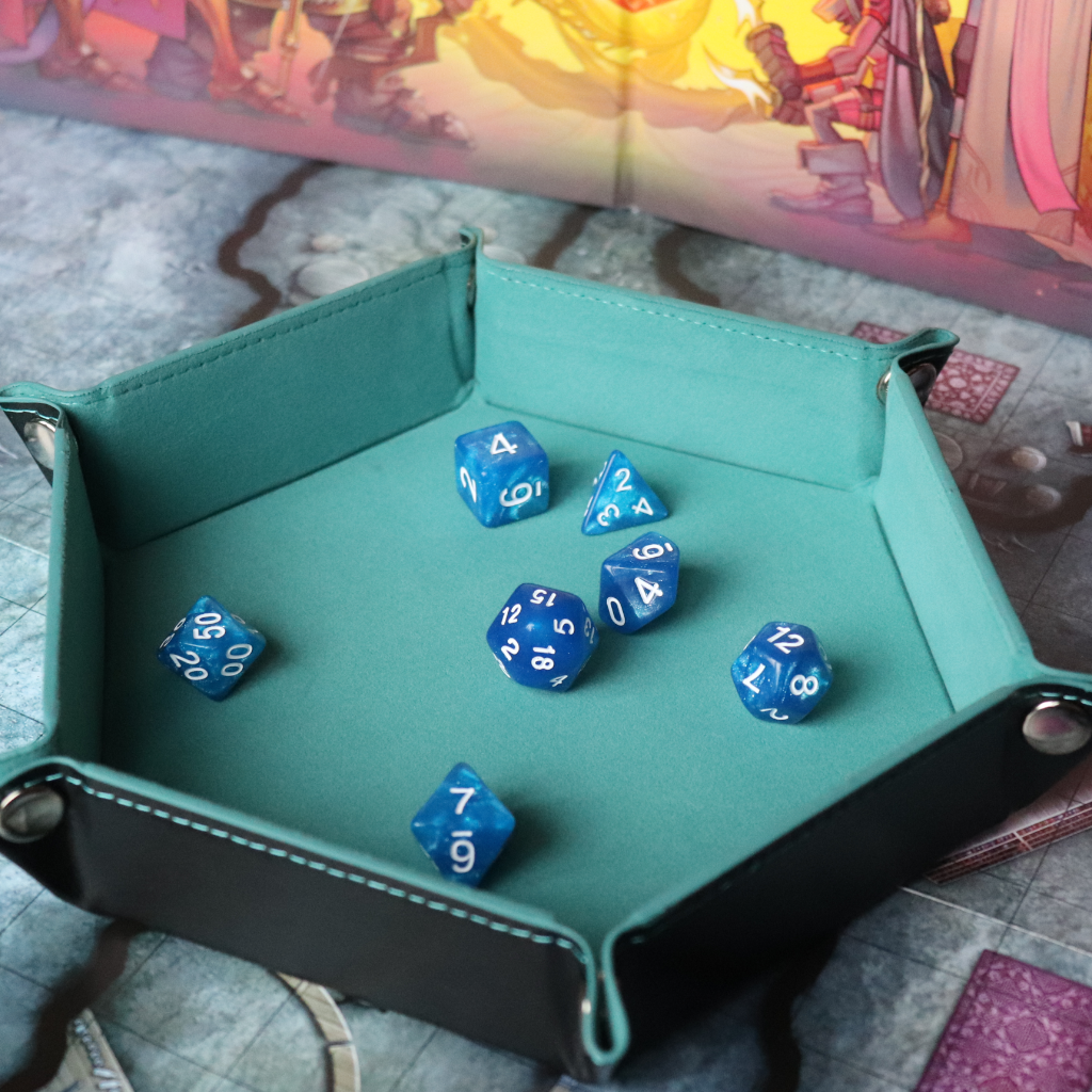Faux Leather Pop UP Dice Tray - Marid (2 Styles Available)