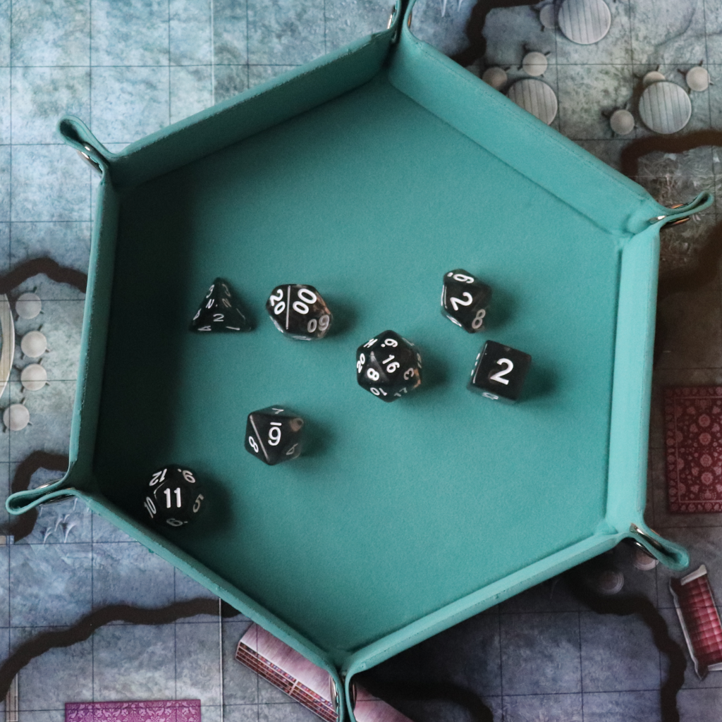 Faux Leather Pop UP Dice Tray - Marid (2 Styles Available)