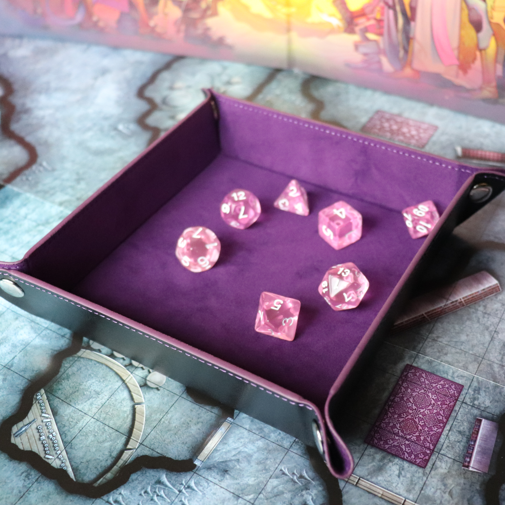 Faux Leather Pop UP Dice Tray - Mind Flayer (2 Styles Available)