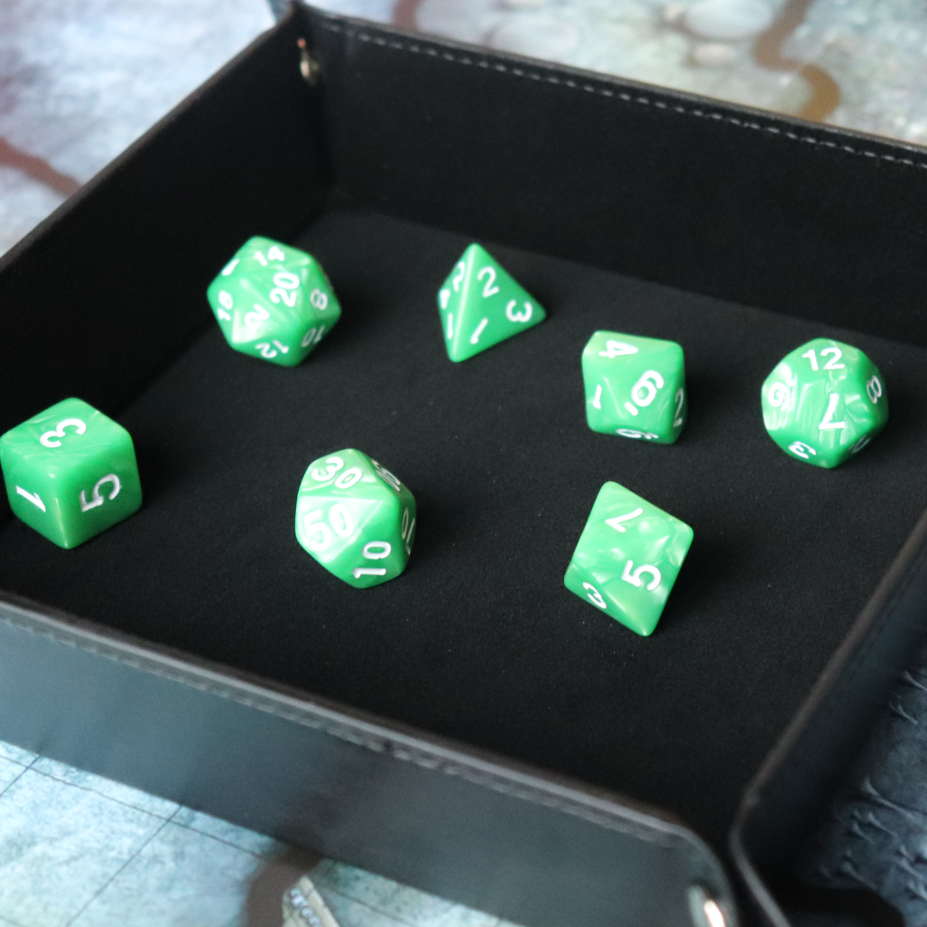 Faux Leather Pop UP Dice Tray - Obsidian (2 Styles Available)