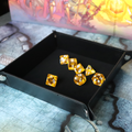 Faux Leather Pop UP Dice Tray - Obsidian (2 Styles Available)