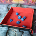 Faux Leather Pop UP Dice Tray - Burning Ochre (2 Styles Available)