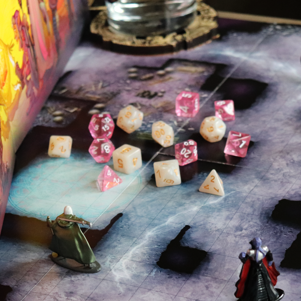 Partners In Crime 2 x 7 TTRPG Acrylic Dice Sets - The Fates
