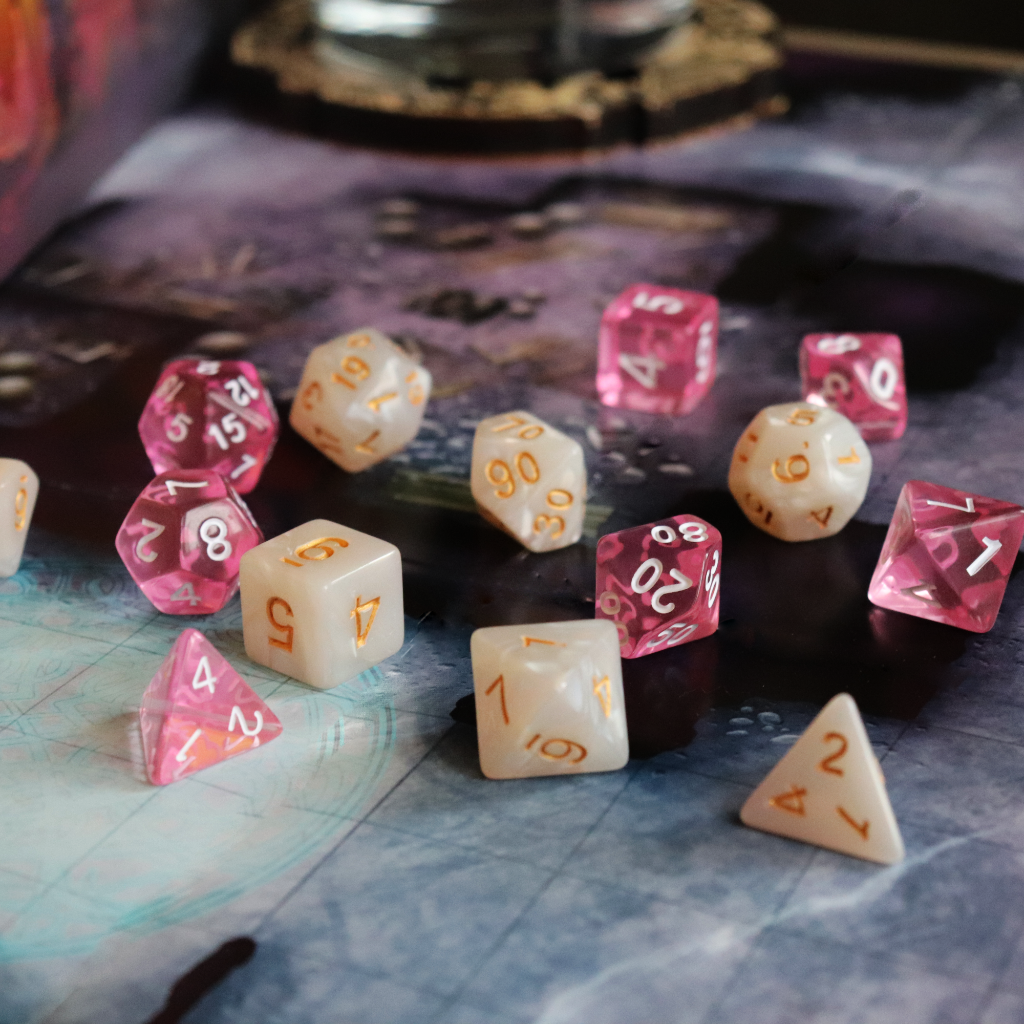 Partners In Crime 2 x 7 TTRPG Acrylic Dice Sets - The Fates