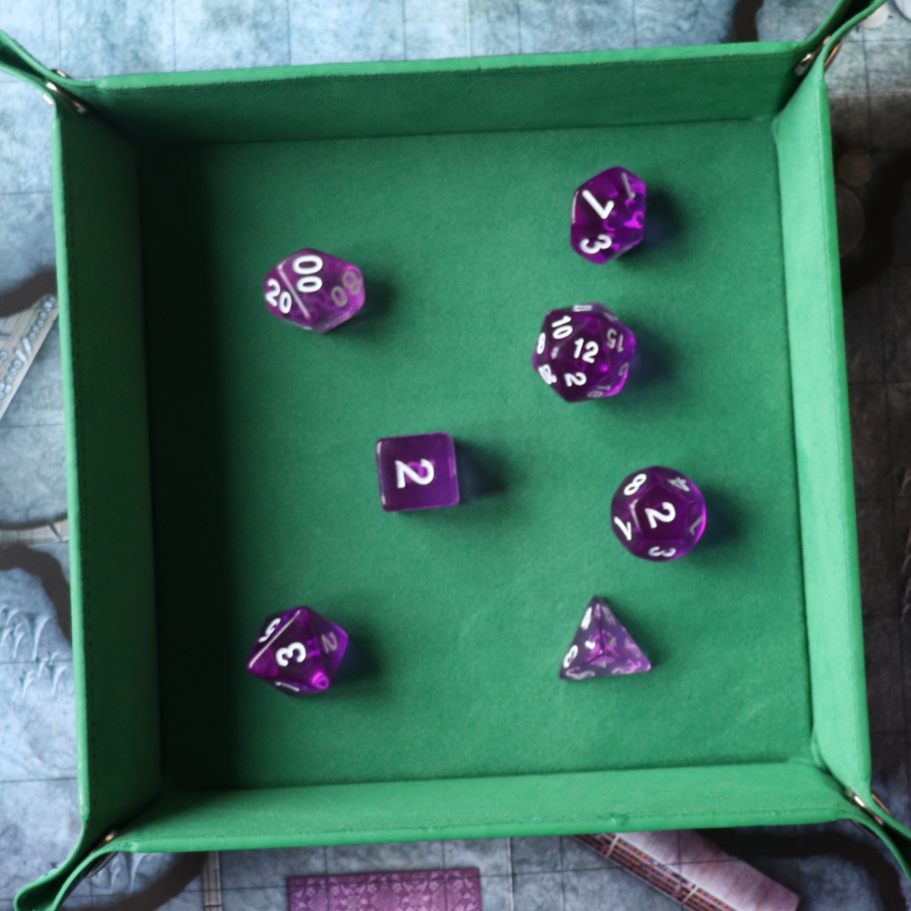 Faux Leather Pop UP Dice Tray - Ranger Emerald (2 Styles Available)