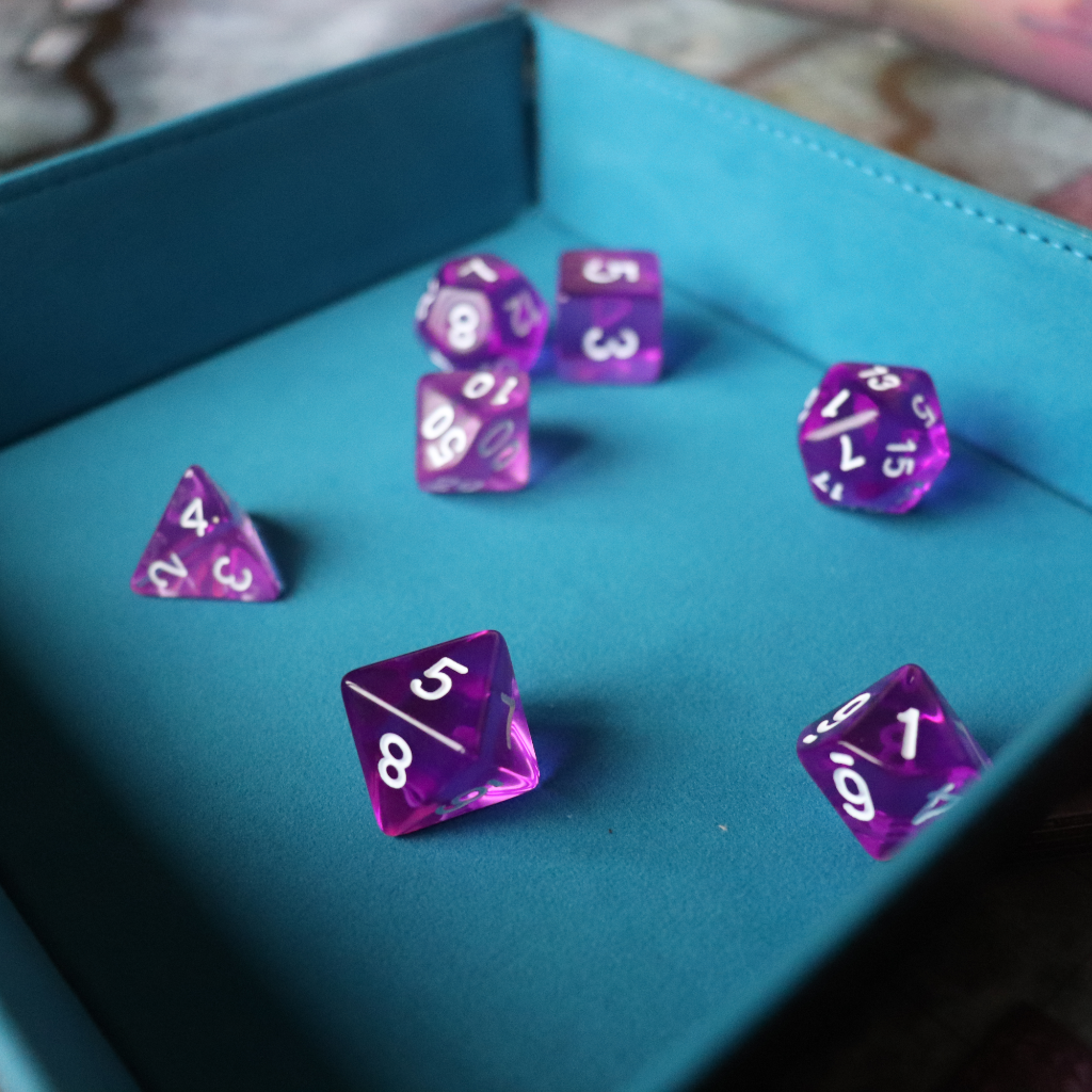 Faux Leather Pop UP Dice Tray - Lightning Strikes (2 Styles Available)
