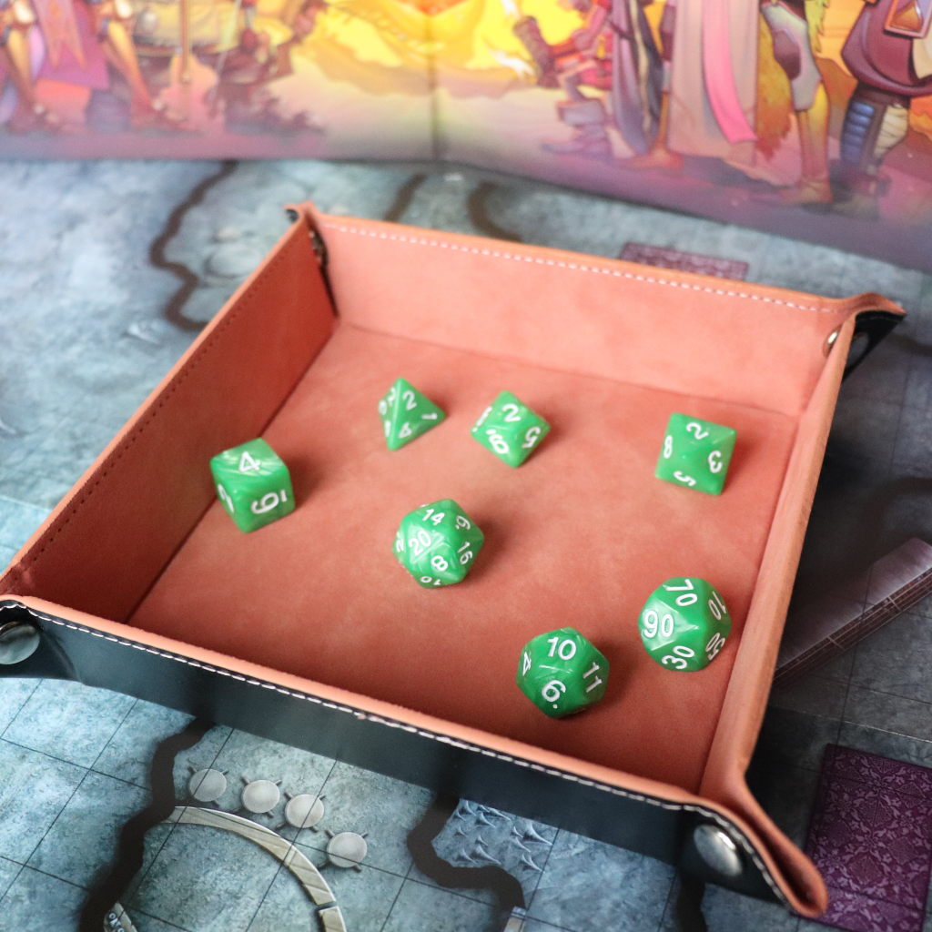 Faux Leather Pop UP Dice Tray - Stunned (2 Styles Available)