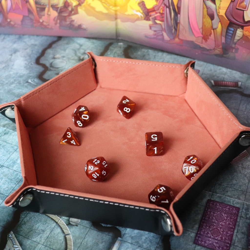 Faux Leather Pop UP Dice Tray - Stunned (2 Styles Available)