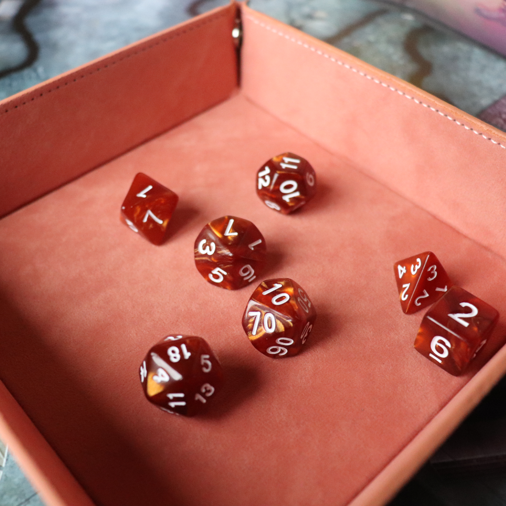 Faux Leather Pop UP Dice Tray - Stunned (2 Styles Available)
