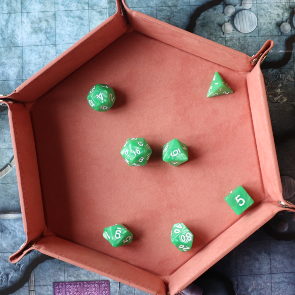 Faux Leather Pop UP Dice Tray - Stunned (2 Styles Available)