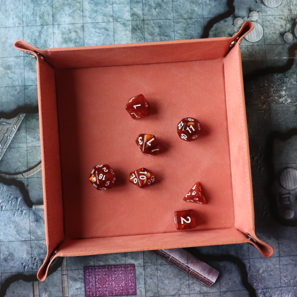Faux Leather Pop UP Dice Tray - Stunned (2 Styles Available)