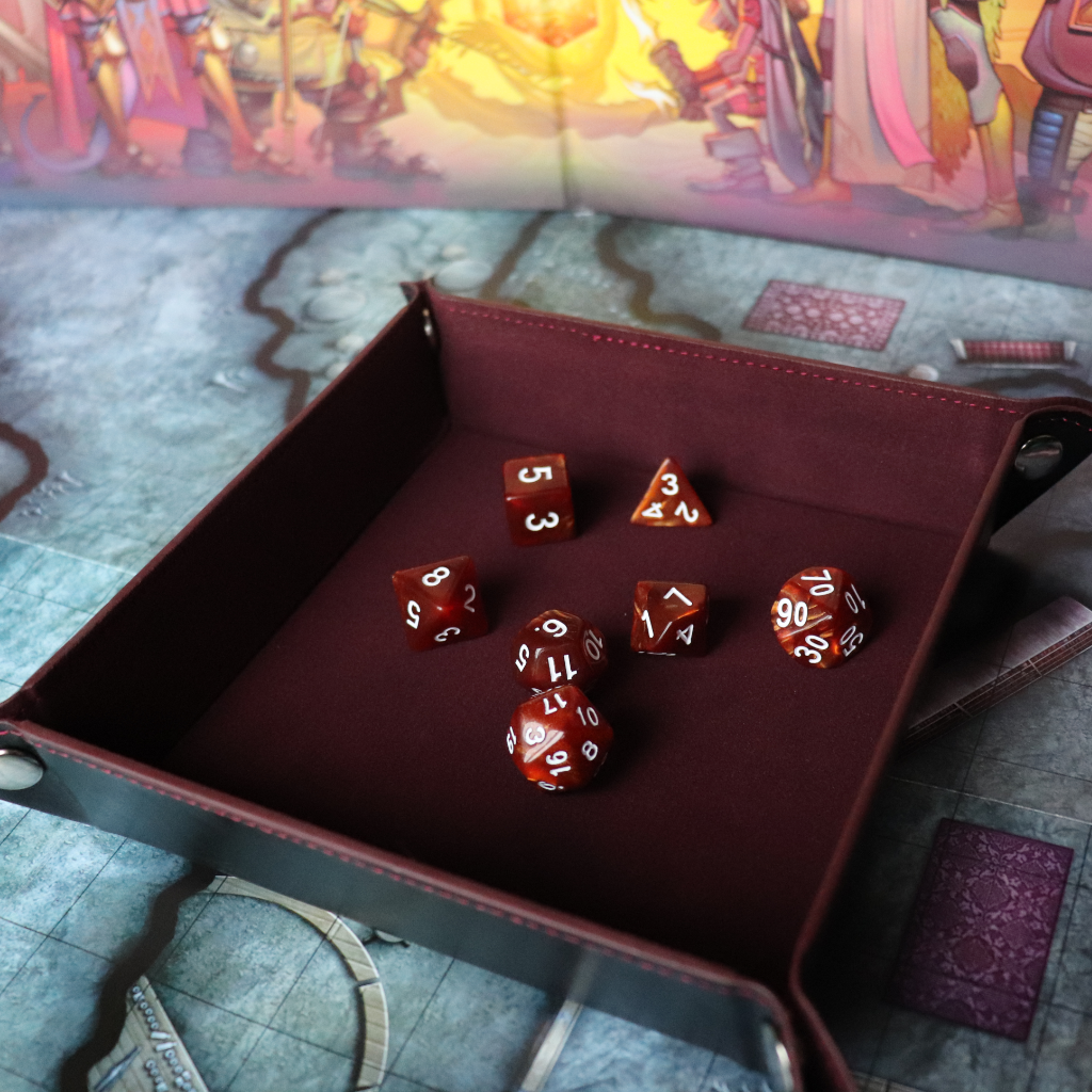 Faux Leather Pop UP Dice Tray - The Deep Dragon (2 Styles Available)