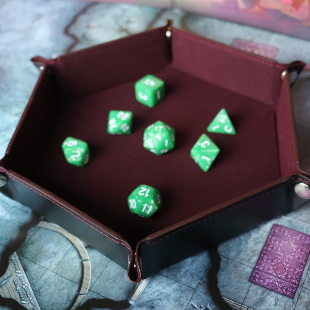 Faux Leather Pop UP Dice Tray - The Deep Dragon (2 Styles Available)