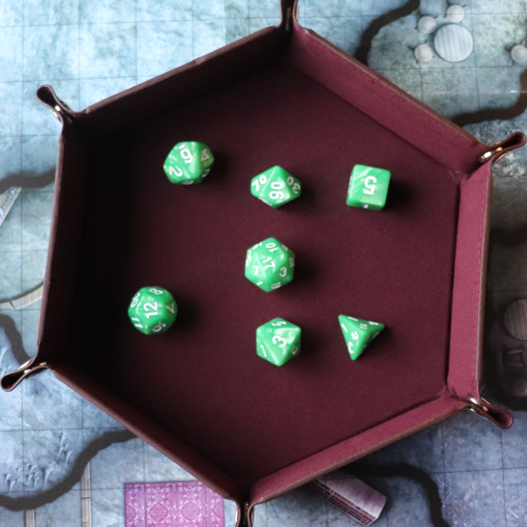 Faux Leather Pop UP Dice Tray - The Deep Dragon (2 Styles Available)