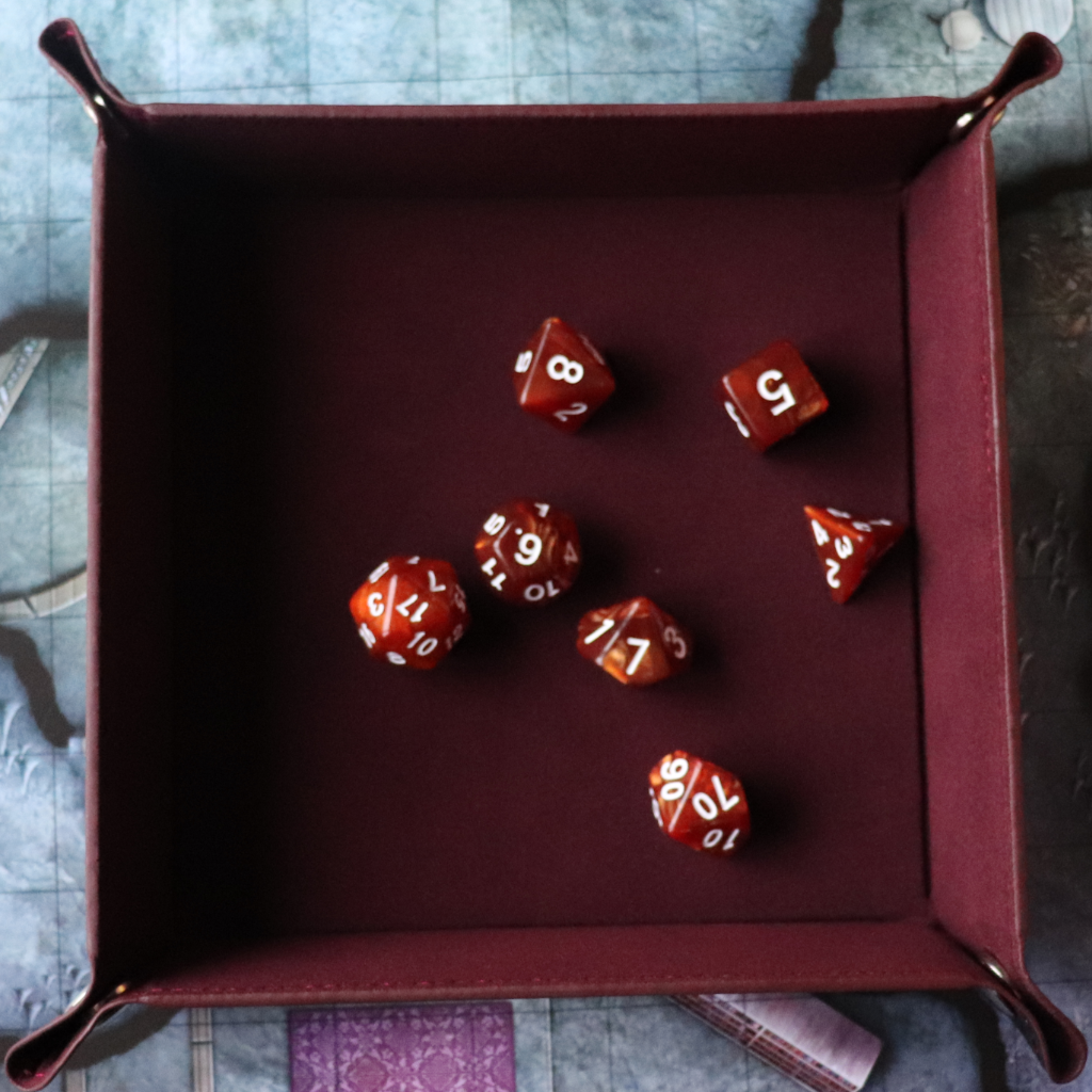 Faux Leather Pop UP Dice Tray - The Deep Dragon (2 Styles Available)